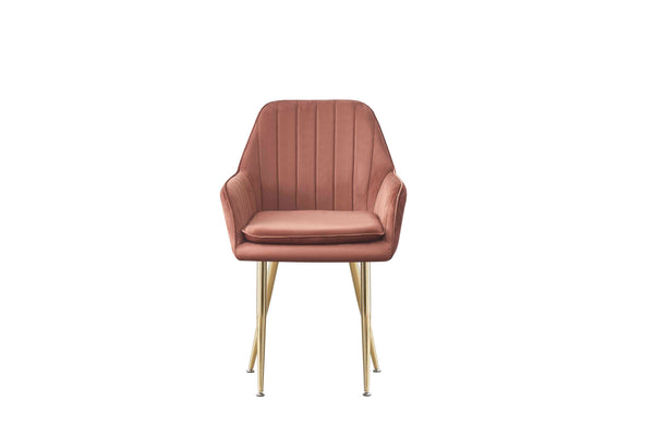 MOF Velvet Dining Chairs Kitchen Chairs Living Room Chairs with Sturdy Metal Legs Reception Chairs with Backrest and Padded Seat