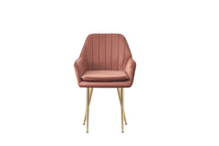 MOF Velvet Dining Chairs Kitchen Chairs Living Room Chairs with Sturdy Metal Legs Reception Chairs with Backrest and Padded Seat