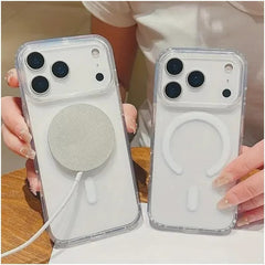Clear Magnetic Phone Case Compatible with iPhone 17 Series (17, 17 Pro, 17 Air, 17 Pro Max) | Transparent Shockproof TPU Cover | Slim Protective Phone Accessory