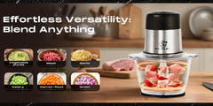 SUPERLEX Mini Chopper 300W Motor 6 Second Quick Mincing Dual Speed Control 1000ml Capacity One Touch Chop