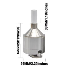 Metal Powder Hand Spice Mill Funnel Food Container Kitchen Tools Herb Grinder Hand Crusher with Glass Snuff Bottle