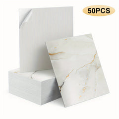 50pcs Marble Self-Adhesive Wall Tiles Wall Hanging Decor Fashion 30x30cm