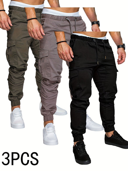 -Border Trade Men'S Outdoor Casual Cargo Pants (Multi-Color 3-Strip Set) More Cost-Effective