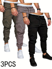 -Border Trade Men'S Outdoor Casual Cargo Pants (Multi-Color 3-Strip Set) More Cost-Effective