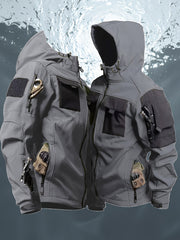 Spring Fall Men'S Jacket Fleece Jacket Outerwear, 100% Polyester, Classic Design, Windproof Warm Comfortable, Suitable for Outdoor Sports, Hiking, Camping, And