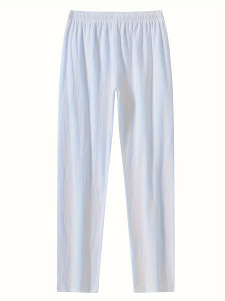 3pcs Solid Pants for Men, Trendy Casual Trousers for Males