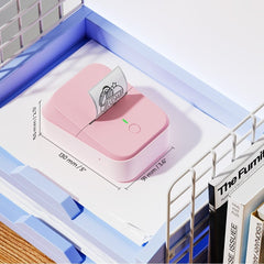 PM260B Portable Wireless Thermal Label Maker - 203DPI HD Printing, 1200mAh Long Battery, Auto-Calibration, Compatible with Mobile & Computer Systems, for Home Storage / Office Organization / Personal Item Sorting (Labels Included)