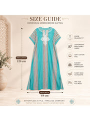 Women Boho Kaftan Dress Long Embroidered Beach Cover Up Lightweight Summer Kaftan Maxi Dress Loose Fit Swimwear Cover Up Holiday Beachwear Gandouri