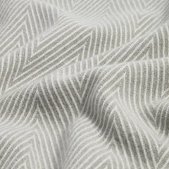 Osprey London Grey Herringbone Fringed Throw, 140 X 190 Cm