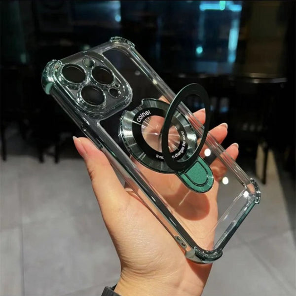 Phone Case: Premium Transparent Acrylic Mobile Phone Case for IPhone17 Pro Max Air Series Supports Wireless Charging Includes Lens Film Protective Cover