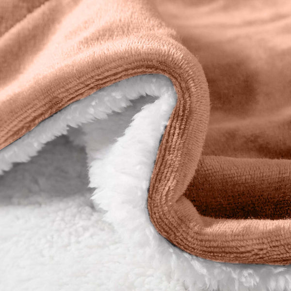 1pc Luxurious Double-Sided Sherpa Throw Blanket – Soft, Warm & Cozy Contemporary Blanket, Machine Washable, Perfect for Couch, Bed, Office & Travel, Ideal Gift