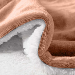1pc Luxurious Double-Sided Sherpa Throw Blanket – Soft, Warm & Cozy Contemporary Blanket, Machine Washable, Perfect for Couch, Bed, Office & Travel, Ideal Gift