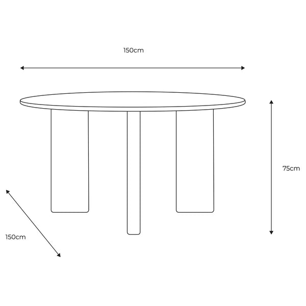 Gallery Borden Acacia round Dining Table, Seats 4