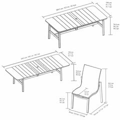 Agio Morien 9 Piece Extendable Dining Set + Cover