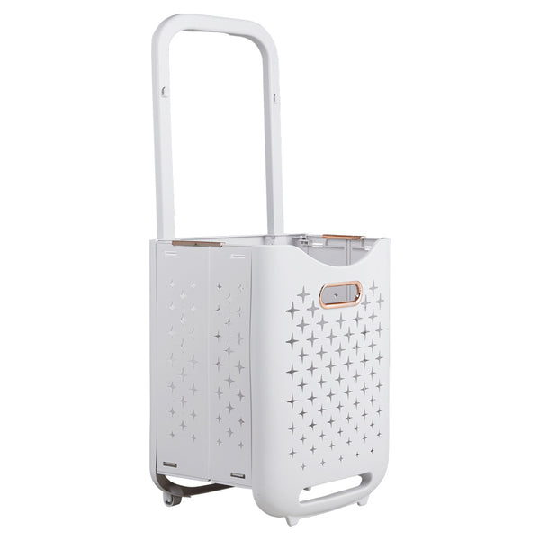 Foldable Newspaper and Magazine Holder with Wheels Multi-purpose Living Room Organisational Basket, Laundry Basket with Wheels Trolley-style Laundry Basket, Hard-wearing and Duration-proven, High Load-bearing Capacity