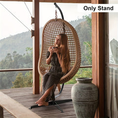 Hammock C Stand, Heavy Duty Metal Hammock C-Stand Only Hammock Stand for Hanging Chairs, Swings, Loungers, Indoors Outdoors