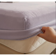 Soft Flannel Fitted Bed Sheet – Winter Warmth Mattress Protector, Machine Washable, No Pillowcases, Elastic Deep Pocket Fit for Mattress