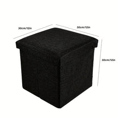 Gray Collapsible Storage Ottoman for Makeup, Seating, And Footrest Purposes