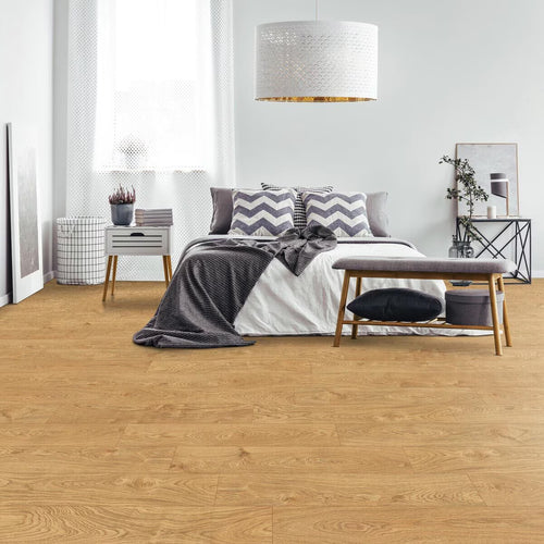 Golden Select Toasted Honey (Oak) Splash Shield AC5 Laminate Flooring with Foam Underlay - 1.146 M² per Pack