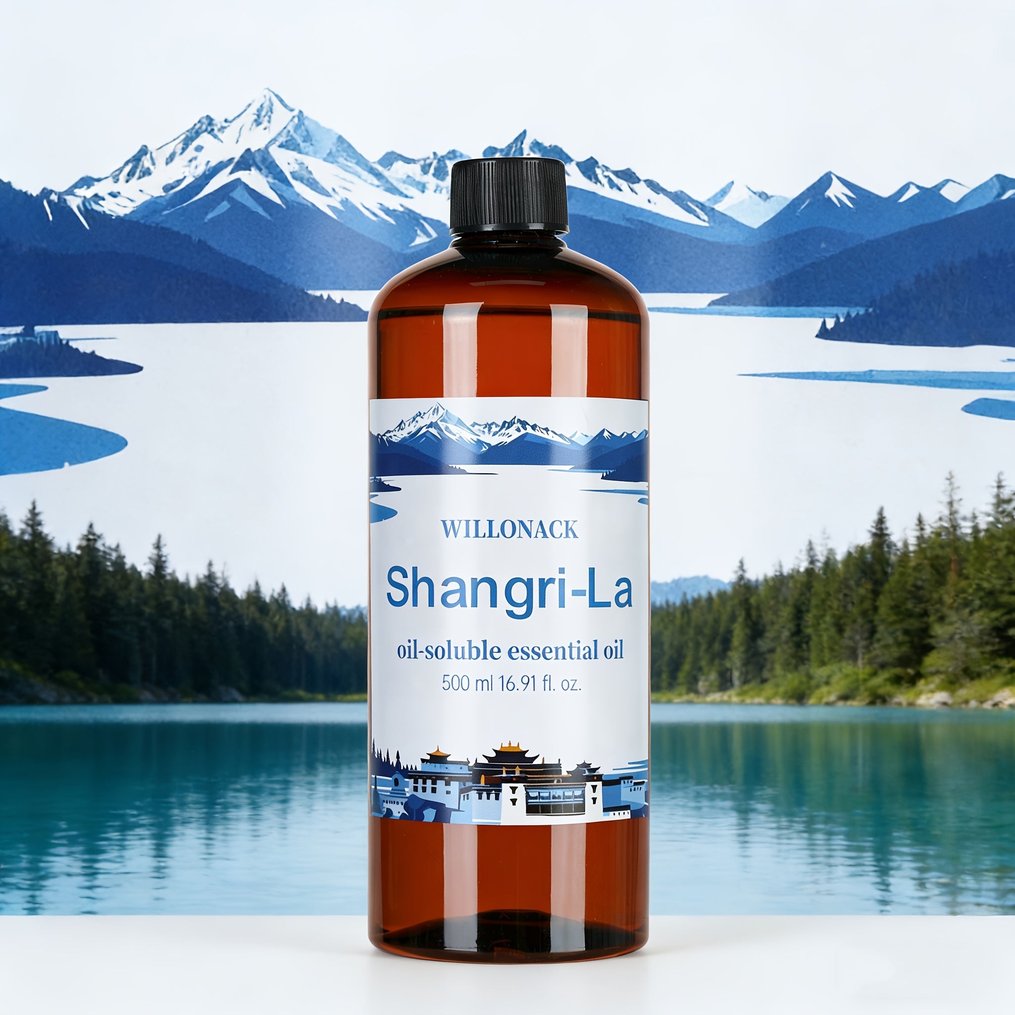 WILLONACK Large Bottle Essential Oil Refill Suitable for All Diffusers, Bulk 500ml/16.91oz with 8 Scents (White Peach, Lavender, Gardenia) - Hotel-Grade Oils for Home, Diffuser Machines, Gift Choice, Plastic Bottle Refill