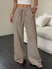 Elegant Women's Casual Versatile Solid Color Wide-Leg Pants