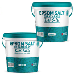 Scented Epsom Bath Salts - Breath Easy with Peppermint, Eucalyptus & Rosemary Essential Oils | Magnesium Sulphate | Infused Bath & Foot Soak
