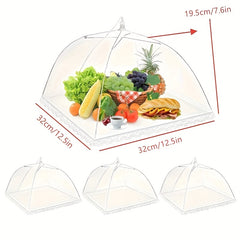 4pcs Pop-Up Food Covers, Foldable Mesh Food Tents, Reusable And Washable Dustproof Protection for Outdoor Picnics, Camping, BBQ, Food Protector Nets, Ideal for Outdoor Picnics And Parties, Perfect for Breakfast Spread, Party Food Cover