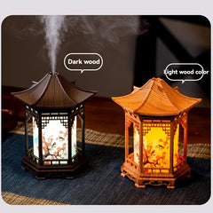 Chinese-Style Mini Humidifier & Night Light - USB- Portable Cool/Dry Mist Air Humidifier with Traditional Pagoda/Tortoise Design, ABS Quiet Operation for Home, Office, Car, - Ideal Gift for & (USB-, Humidifiers for Bedroom