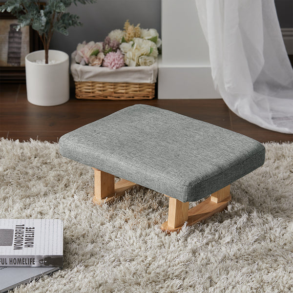 Small Linen Padded Stool Sofa Side Footstool Footrest Hallway Shoe Stool Living Room Bedroom Stool Seat