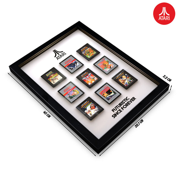 Official Atari Cartridge Wall Art Retro Gaming 3D Wall Decor Classic Arcade Cartridge Display Collectors Wall Decoration For Gaming Room Office Or Home Gift For Gamers