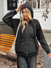 New Autumn And Winter Thickened Warm Jacket with a Loose Fit And Hood