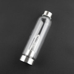 Crystal-Infused Water Bottle – 7200ml Premium Steel & Glass Hydration Bottle with Natural Healing Stones for Stress Relief, Mental Clarity & Spiritual Wellness