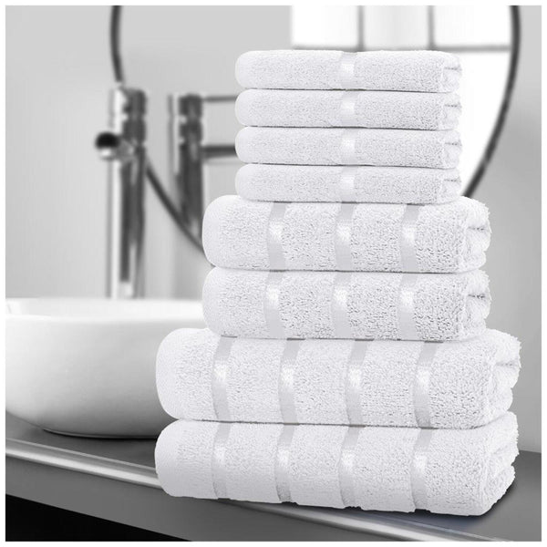 8pcs Egyptian Cotton Towel Set | Quick-Drying & Highly Absorbent