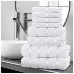 8pcs Egyptian Cotton Towel Set | Quick-Drying & Highly Absorbent
