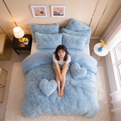 Super Plush Shaggy Fur Duvet Cover Set 3pcs | Ultra Soft Luxury Bedding for Winter | Warm, Cozy & Hotel-Grade Comfort | Premium Faux Fur Bed Set for Deep Sleep & Stylish Bedrooms