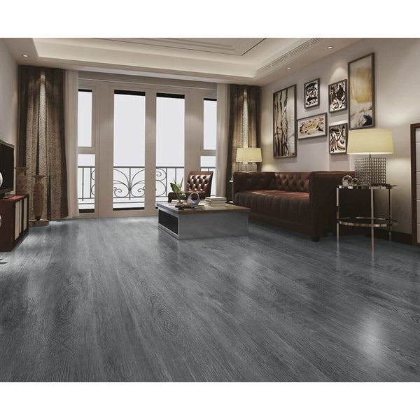 7/21/36pcs Grey Wood Effect Wall Panels Self-adhesive Floor Planks, 1/3/5m² PVC Flooring Vinyl Floorboard Floor Tiles for Living Room, Bedroom, Kitchen