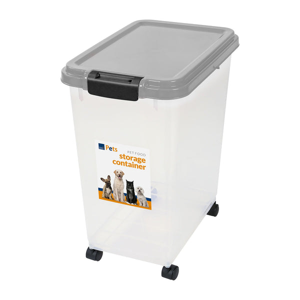 Taylor & Brown 3-Piece 50L Airtight Pet Food Storage Container Combo with Scoop and Treat Box for Dog Cat and Bird Food, Keep Pests Out, Translucent Body, Easy Mobility