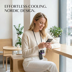 Portable Handheld Fan, High Speed Hand Held Turbo Fan (16800RPM) with Ice Cooler, 120 Wind Gear, LED Display, 90°Foldable, Up to 22 Hrs, Rechargeable USB Face Fan for Travel, Outdoor, Home, Office