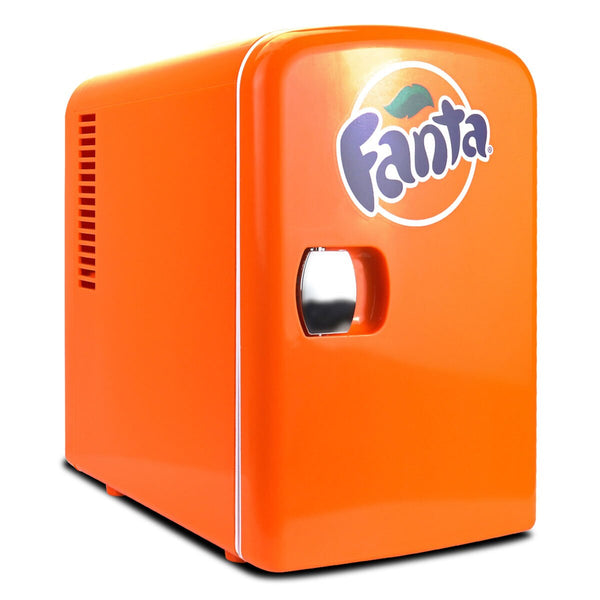Coca Cola 4L Mini Fridge Fanta 6 Can Portable 12V Cooler / Warmer in Orange
