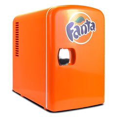 Coca Cola 4L Mini Fridge Fanta 6 Can Portable 12V Cooler / Warmer in Orange