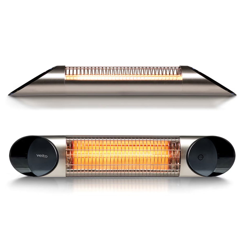 Veito Blade Mini Indoor and Outdoor Carbon Infrared Heater - Silver