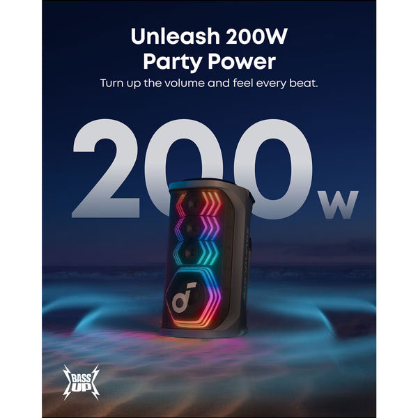 Soundcore Rave 3S AI Party Speaker with 2 Wireless Microphones