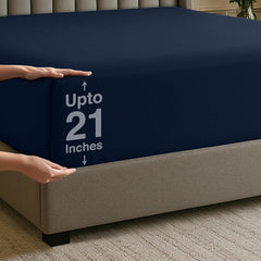 Utopia Bedding Fitted Sheet Double, Grey - Deep Pocket 14 Inch (35 Cm) - Easy Care - OEKO-TEX Certified - Soft Brushed Microfibre Fabric - Shrinkage and Fade Resistant - Bottom Sheet