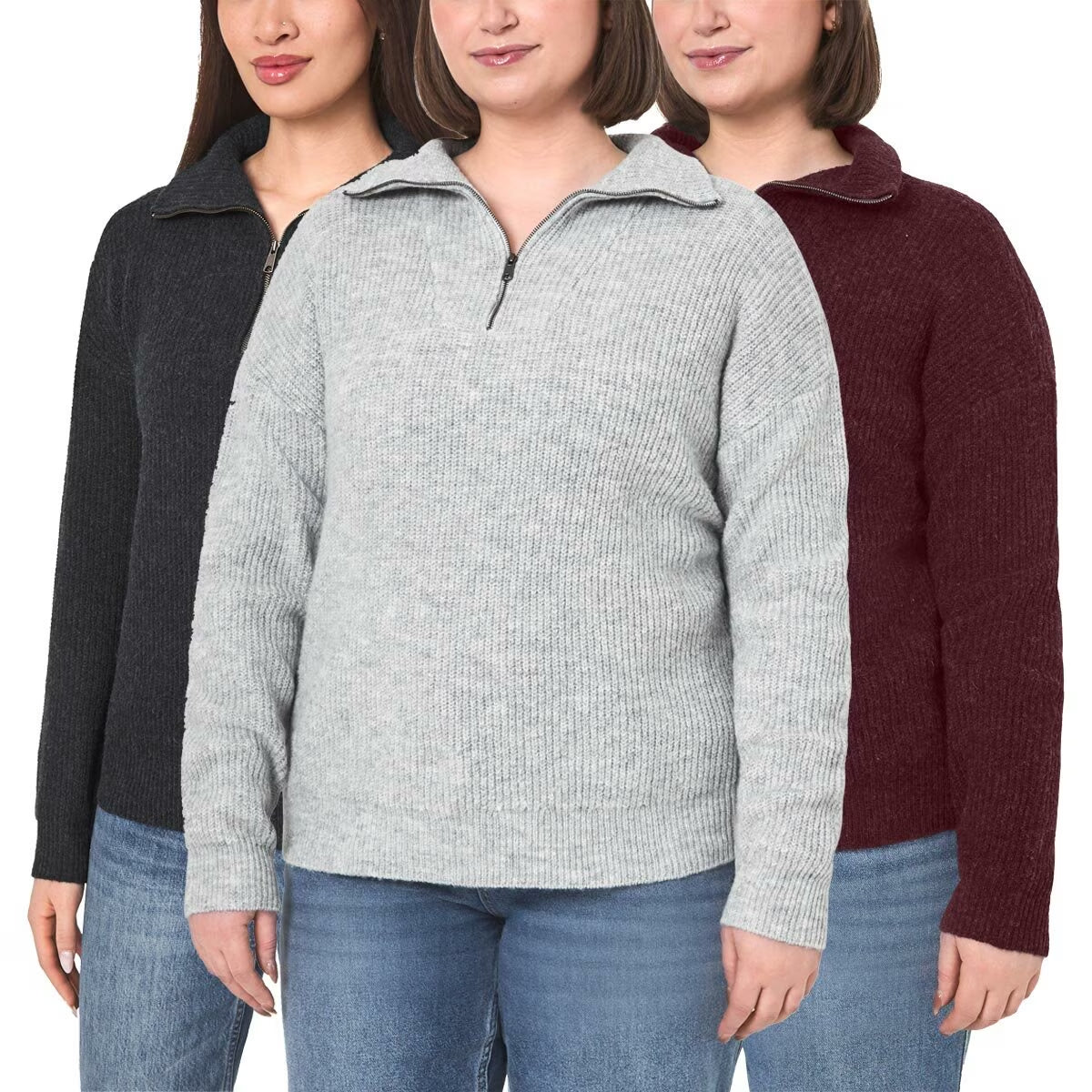 Modern Ambition Ladies 1/4 Zip Sweater
