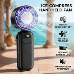 2-in-1 High-Speed Cooling Fan: Built-in Gel Ice Pack for summer, Perfect for Office, Travel & Outdoors