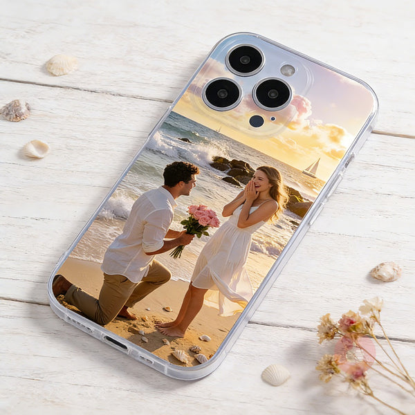 Phone Case: Custom Pictures Phone Cases for iPhone 17/16/15/14/13/12/11 Pro/Max/Plus, Personalized Phone Case, & Scratch-Resistant Thin, Light and Soft Material, Clear Case, Perfect as a Gift for Valentine's Day, Birthdays and Anniversaries.