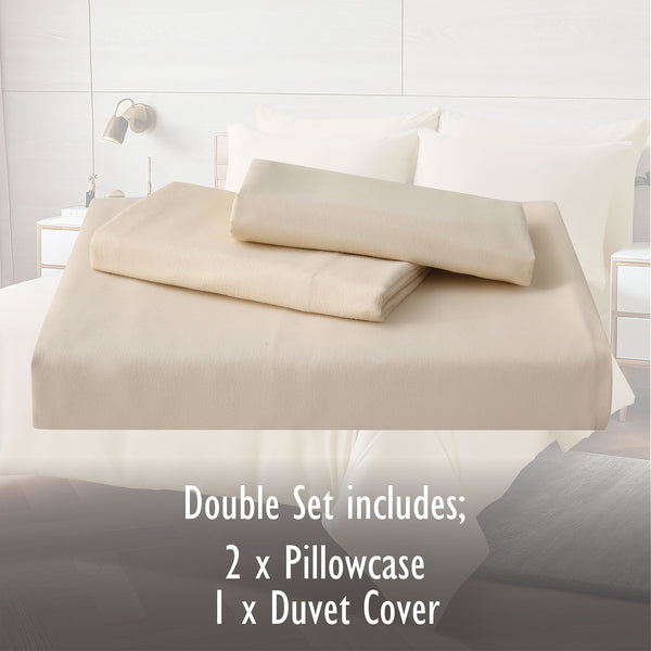 Duvet Cover Set with Matching Pillowcase Microfibre Wrinkle Resistant with Quick Popper Fastening