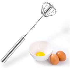 SUL Egg Whisk, Hand Push Whisk Blender, Egg Beater, Milk Frother, Rotating Push Mixer Stirrer for Whisking, Beating, Stirring