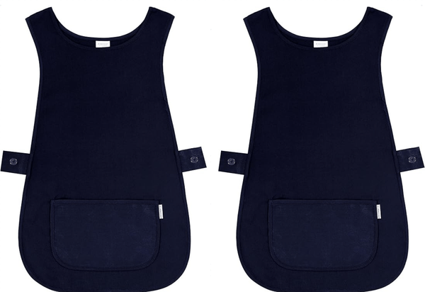 Pack of 2 Self Tabard Apron | Aprons for Men, Women, and Ladies | Professional Cooking Aprons with 2 Pockets | Adjustable Kitchen Apron for Baking, BBQ, Grilling, Gardening, Crafting, Cleaning, Painting, Barista, Restaurant Work | Cute & Stylish Gift Apro