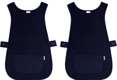 Pack Of 2 Self Tabard Apron in eight different colours | Aprons for Men, Women, and Ladies | Professional Cooking Aprons with 2 Pockets | Adjustable Kitchen Apron for Baking, BBQ, Grilling, Gardening, Crafting, Cleaning, Painting, Barista, Restaurant Work
